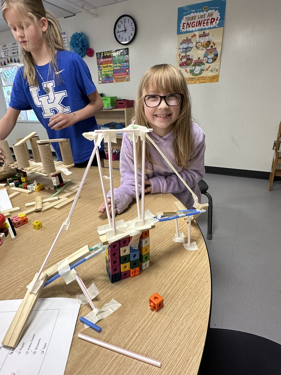 bes_stem's tweet photo. We engineered replicas of famous bridges in 3rd grade! 🌉 @BES_Eagles @Boone_County https://t.co/mp6rkXgRCo