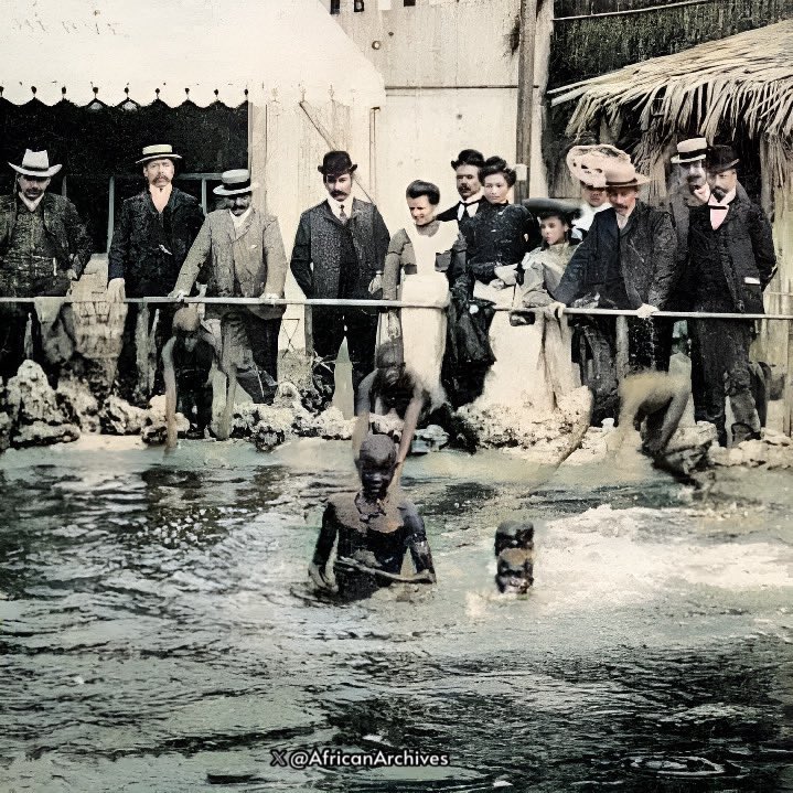 human zoo in paris, 1905. —In the late 1800s through the 1900s, White Americans & Europeans used Africans to create 'Human Zoos' in cities like Paris, Hamburg, Antwerp, Barcelona, London, Milan, Warsaw, St Louis and New York City. The idea of a Negro village was the most…