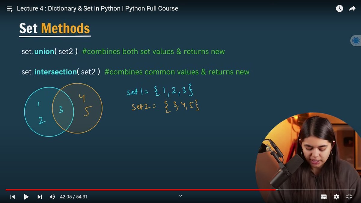 demicoder14527's tweet image. Day 4 of learning python 🐍
It was lecture 4, I get to learn about Dictionary and its methods, sets in python, set methods and did ques practice during lec.🌐🖥