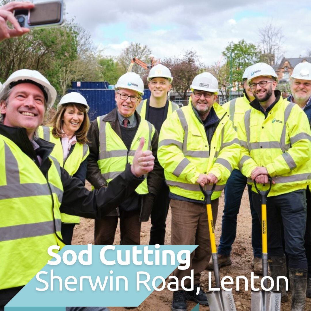 Geda_Const's tweet photo. On Tuesday #TeamGEDA welcomed our client and project partners to our Sherwin Road #SodCutting event.

Thank you to everyone for attending:
Client | @JigsawMidlands 
Project Funder | @HomesEngland 
Council | @MyNottingham 

#BABN #AffordableHomes #NewBuild #NewProject https://t.co/0ybn8Njr86