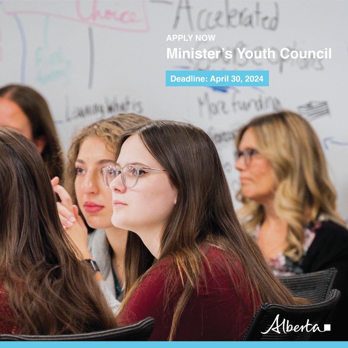 Time to put your leadership, curiosity and desire to improve your community – and your province – to the test. The deadline to apply for the Minister’s Youth Council is coming soon. Have you applied? alberta.ca/student-engage…