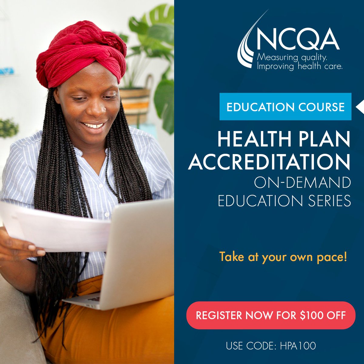 Enhance your knowledge on industry standards with our self-paced education series centered around NCQA's Health Plan Accreditation, a unique program that focuses on clinical performance and customer experience. Join us now and save $100 on your enrollment: bit.ly/3xxHpor