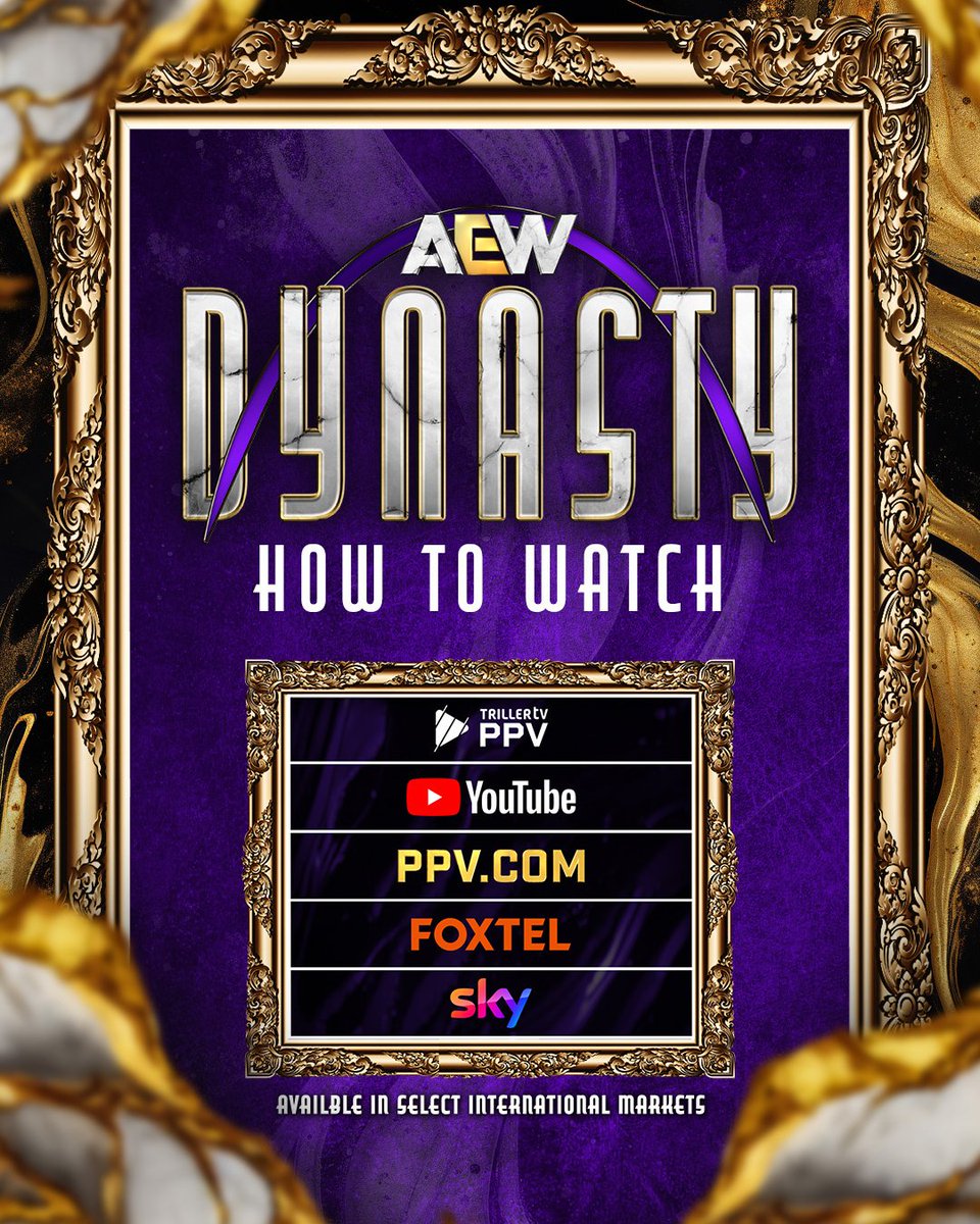 Watch #AEWDynasty LIVE on PPV THIS SUNDAY at 8pm ET/5pm PT! 🔗 allelitewrestling.com/watchaewdynasty