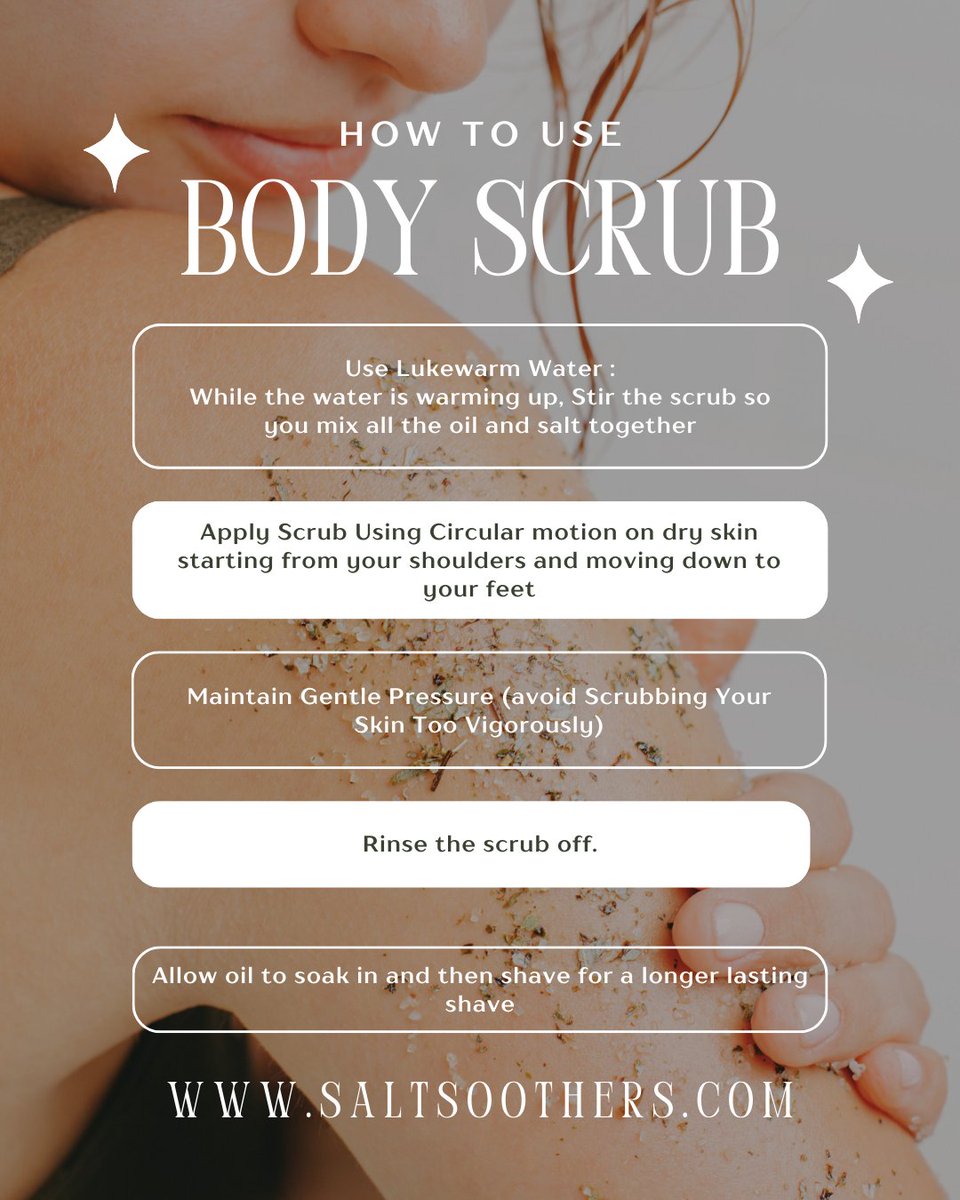 Tips for using our Dead Sea Salt Body Scrub 

saltsoothers.com