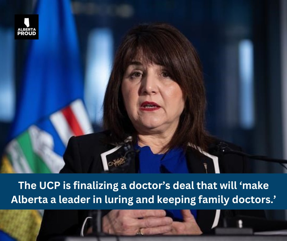 Health Minister Adriana LaGrange maintains that once new deal comes into effect this fall, 'Alberta will be a national leader in family doctor compensation.' 

#albertaproud #healthcare #ucp #ableg #abhealth
