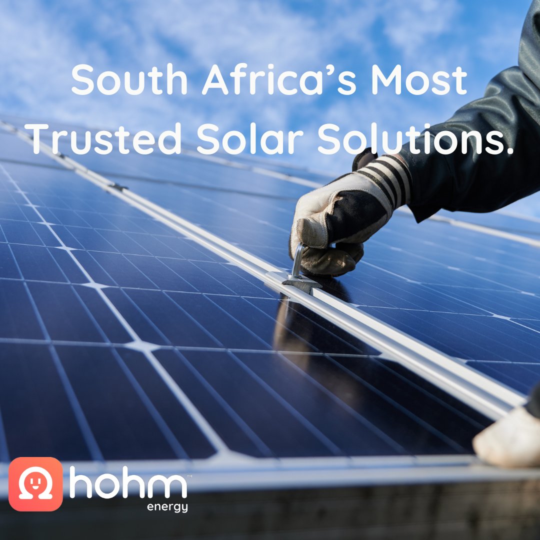 In a world filled with promises, trust is the currency of choice – and at @Hohm_sa, trust is our most valued asset. 💫 With a legacy of excellence and a reputation for reliability, we set the standard for quality and cost-effective solar solutions in South Africa. #hohmenergy