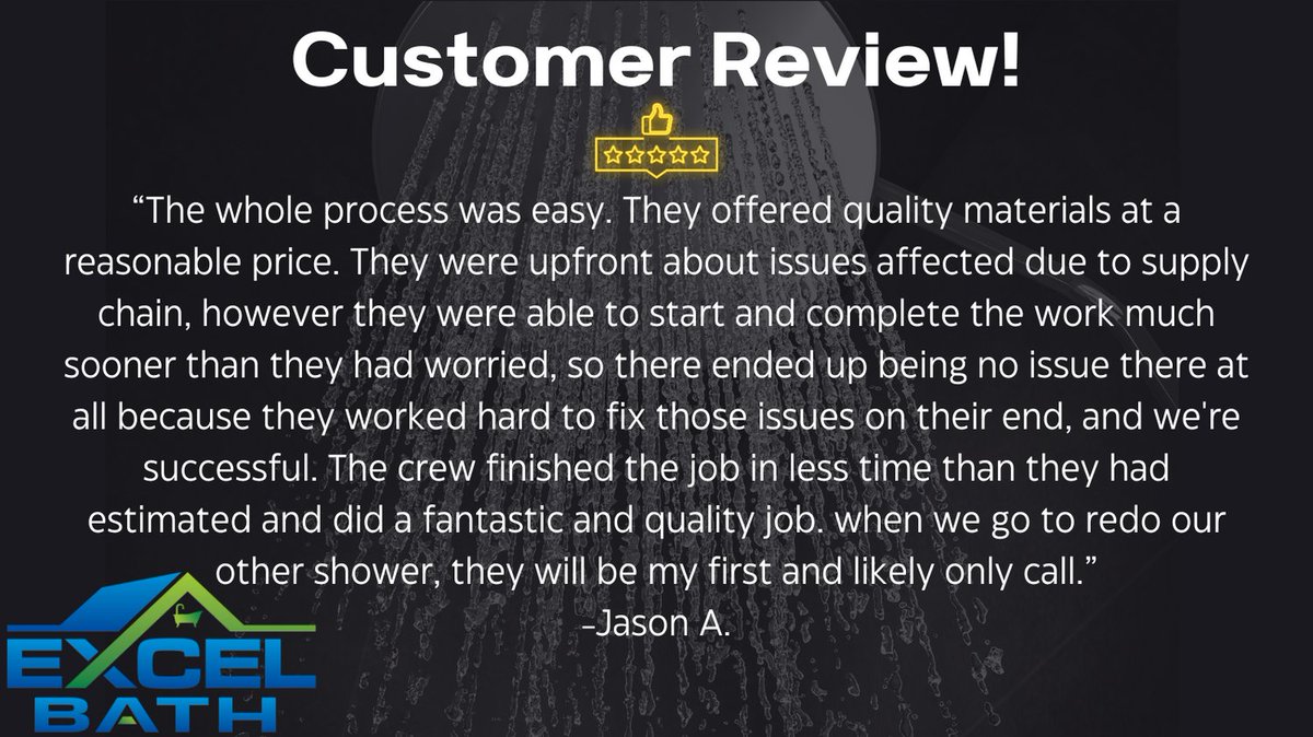 Thanks Jason for the 5 star review! Another satisfied customer! Call us today for your home improvement needs! Estimates are ALWAYS FREE! (708) 636-9898

#Satisfied #DreamHome #BathroomRemodel #5Stars