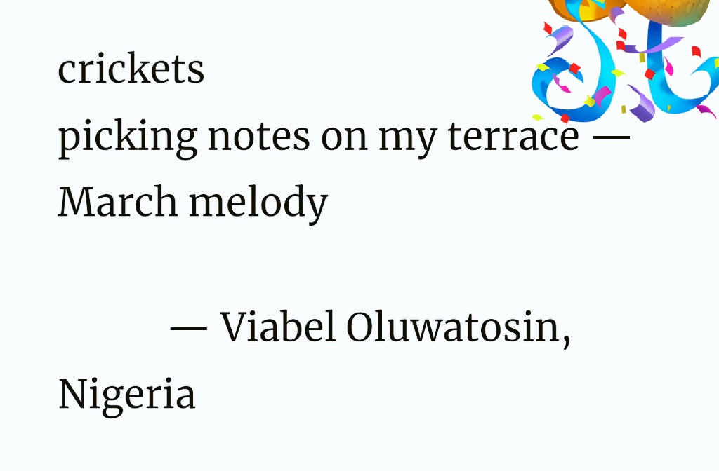 Wow!💃So excited to share my very first #Haiku pub'cn (Besides Medium/blog). Many thanks to Kathleen for this awesome acceptance in Scarlet Dragonfly Journal - April 18, 2024

#Haikuchallenge #writerslift
#poetrycommunity
#NationalPoetryMonth
#NationalHaikuPoetryDay
#HaikubyVab