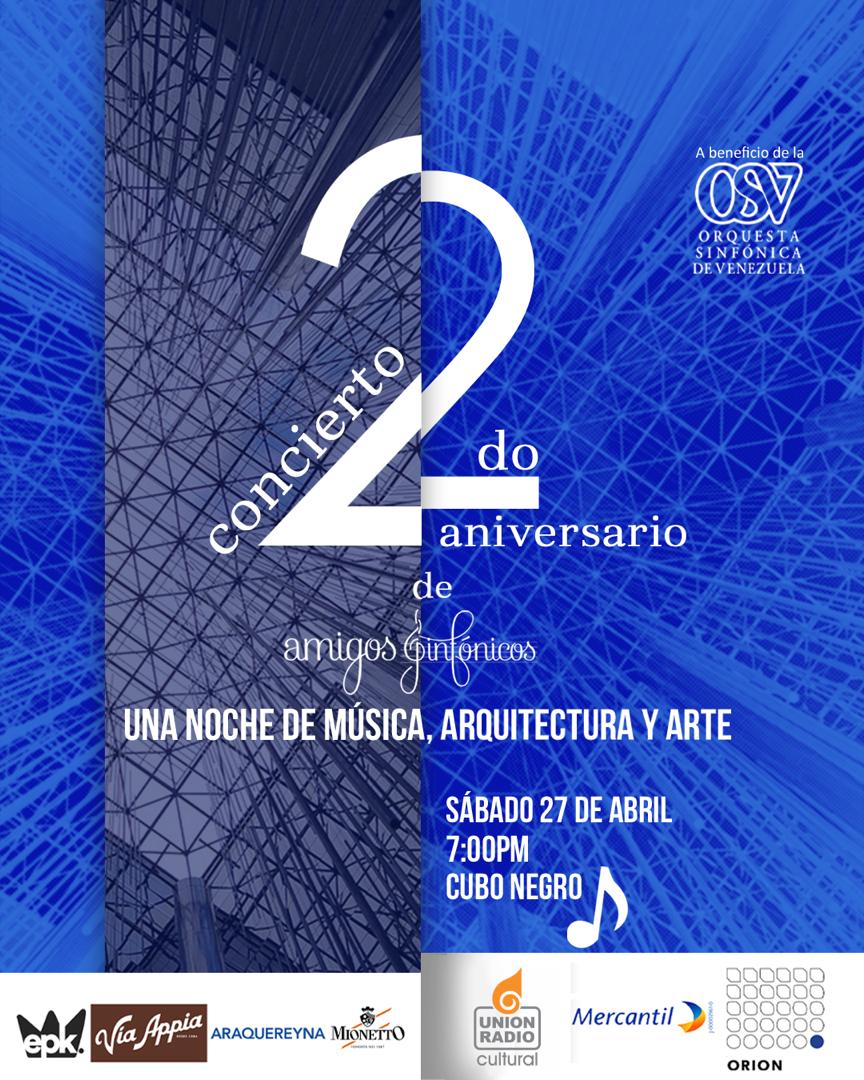 CuboNegroCCS's tweet photo. Concierto II Aniversario Amigos Sinfónicos 
27/04, 7pm 📍Cubo negro.
Músicos de la @SinfonicadeVzla, dirección del maestro @carrillomarcos.
No hay entradas física ni QR.
Acceso en la entrada con una lista.
Entradas a la venta: Instagram @amigossinfonicos https://t.co/s1wJmvoyYT