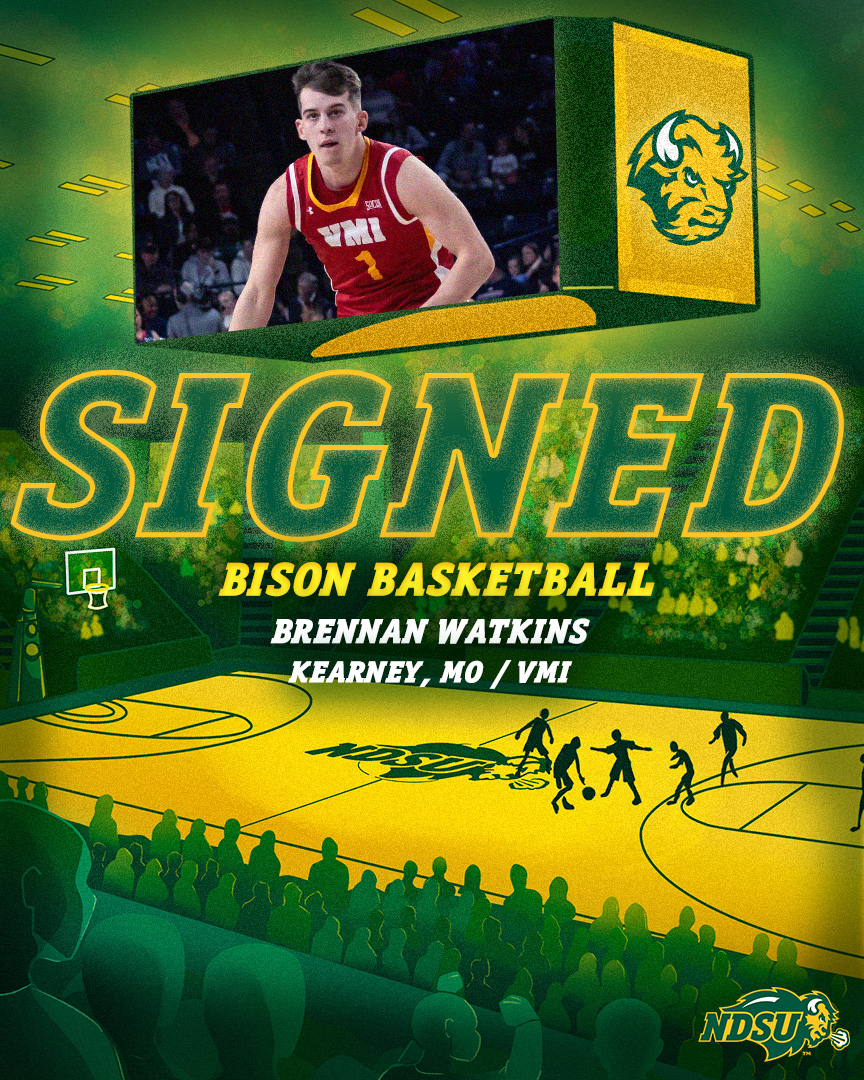 Welcome to the Bison Fam, Brennan Watkins! 🦬 VMI's top scorer this season 🦬 15.2 points 🦬 3.0 assists 🦬 9 games with 20+ points 🦬 13 games with multiple threes