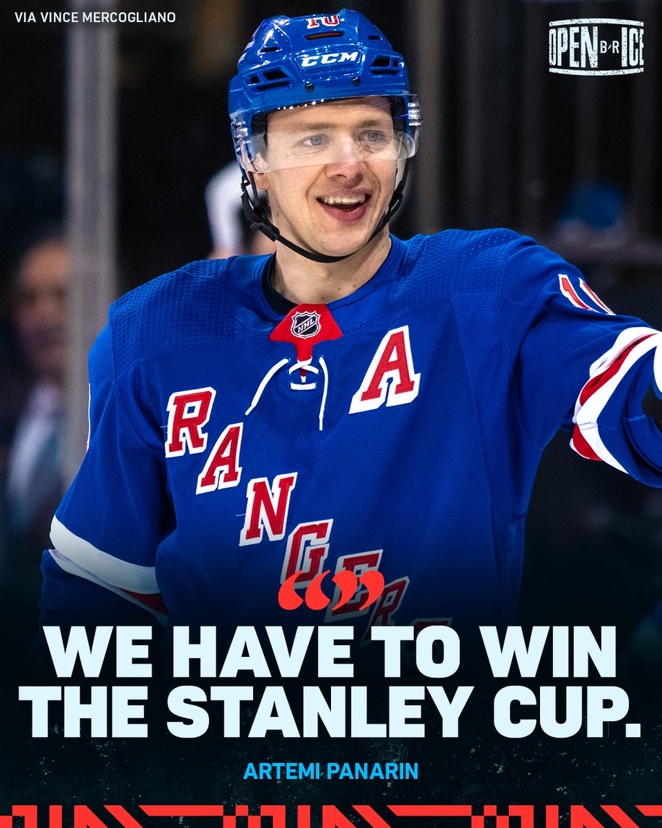 Artemi Panarin made it very clear: It’s Cup or bust in New York 👀 (via @vzmercogliano)