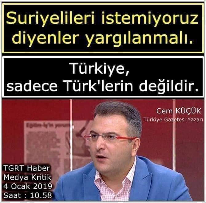 Yoo Türkiye Türkler'indir küçük sen istersen Suriye'ye gidebilirsin ama...😏