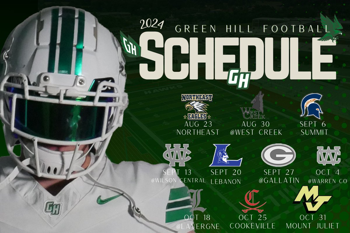 2024 Football Schedule. 
#TheHill