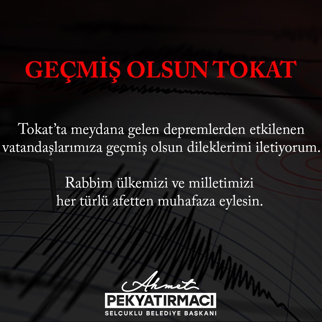 Geçmiş olsun Tokat.. #deprem