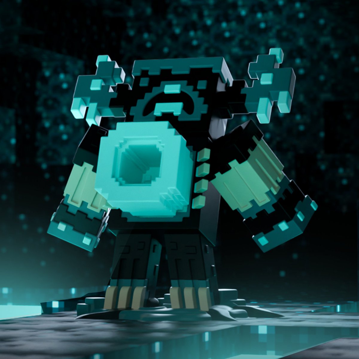 youtooz's tweet photo. shhhh… don’t make a sound or you’ll alert the warden 😳 

the new @Minecraft x youtooz collection drops on april 23rd 🐝🐔 https://t.co/OqkvFBrUXa