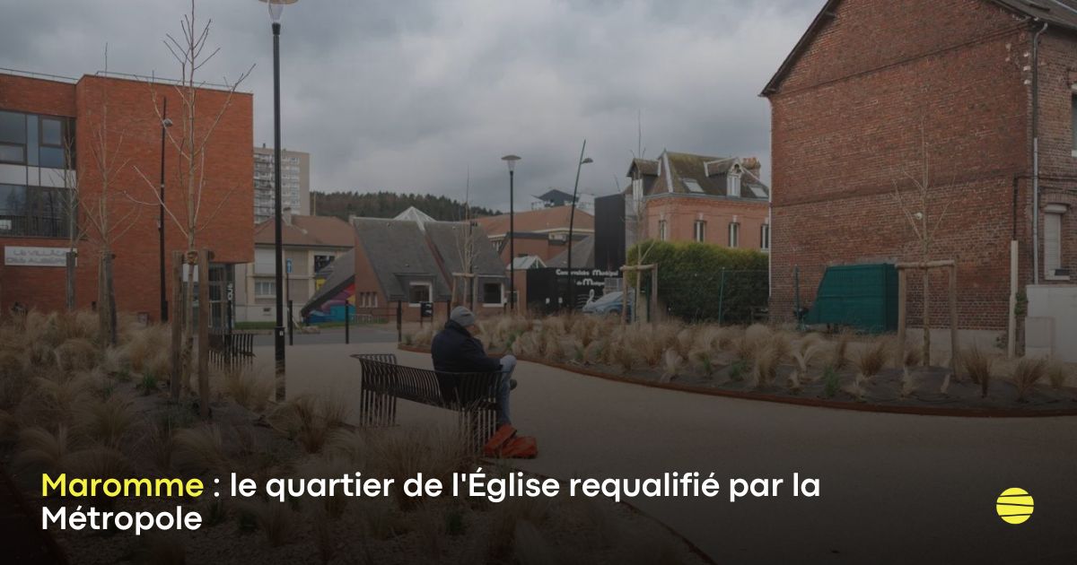 🔵[Maromme : le quartier de l'Église requalifié par la Métropole] La Métropole a réaménagé le quartier de l'Église afin d'apaiser la circulation et redynamiser le commerce à @VilledeMaromme Plus d'informations 👉 urlr.me/xJ9FX