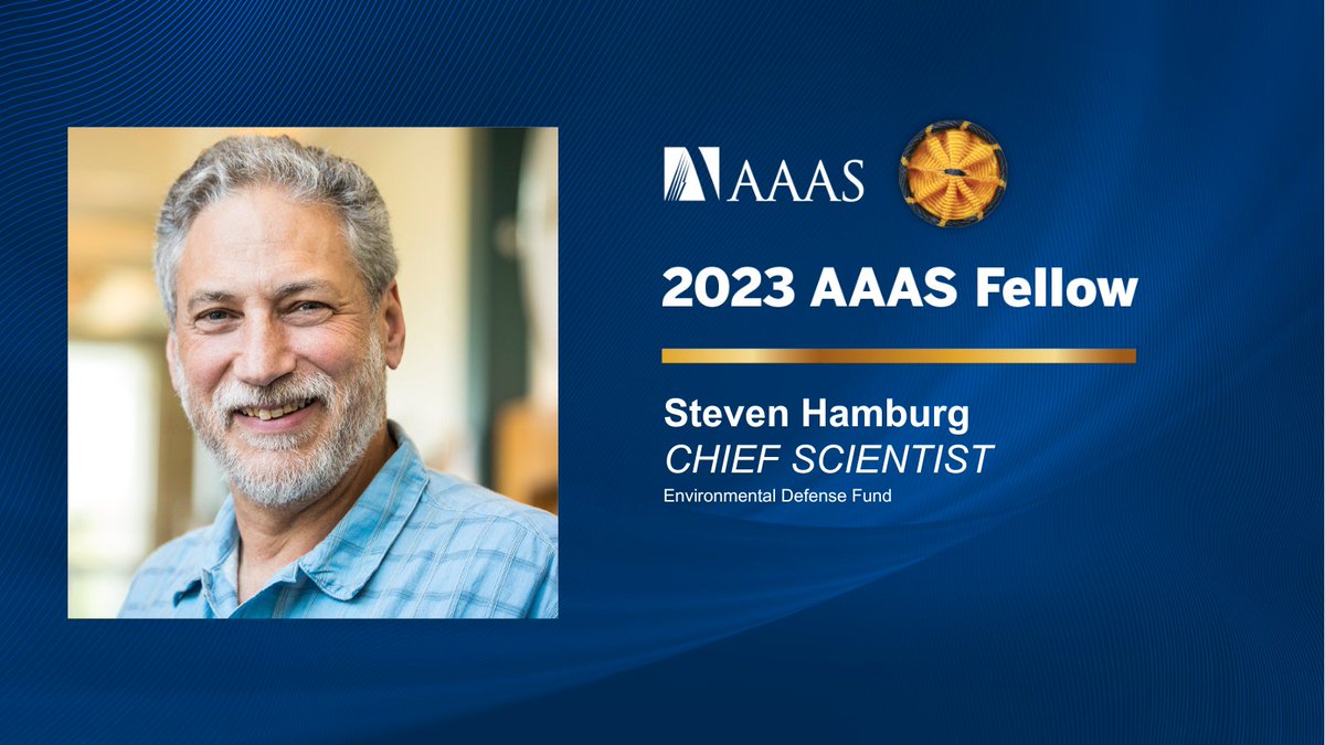 Our Project Lead and @EnvDefenseFund Chief Scientist Dr. Steven Hamburg has been named @AAAS Fellow, making him the only scientist from an environmental nongovernmental organization on this year’s list of 502 #AAASFellows.

Congratulations, Steve! 👏

edf.org/media/edf-chie…