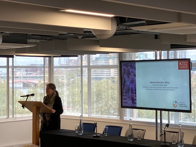 Tonight we launch our new special issue in @sppejournal on ‘Theorizing the social in #mentalhealth research and action’ – the result of two years of #interdisciplinary workshopping. Our @ESRC Centre’s co-director @HannaKienzler opens the event.