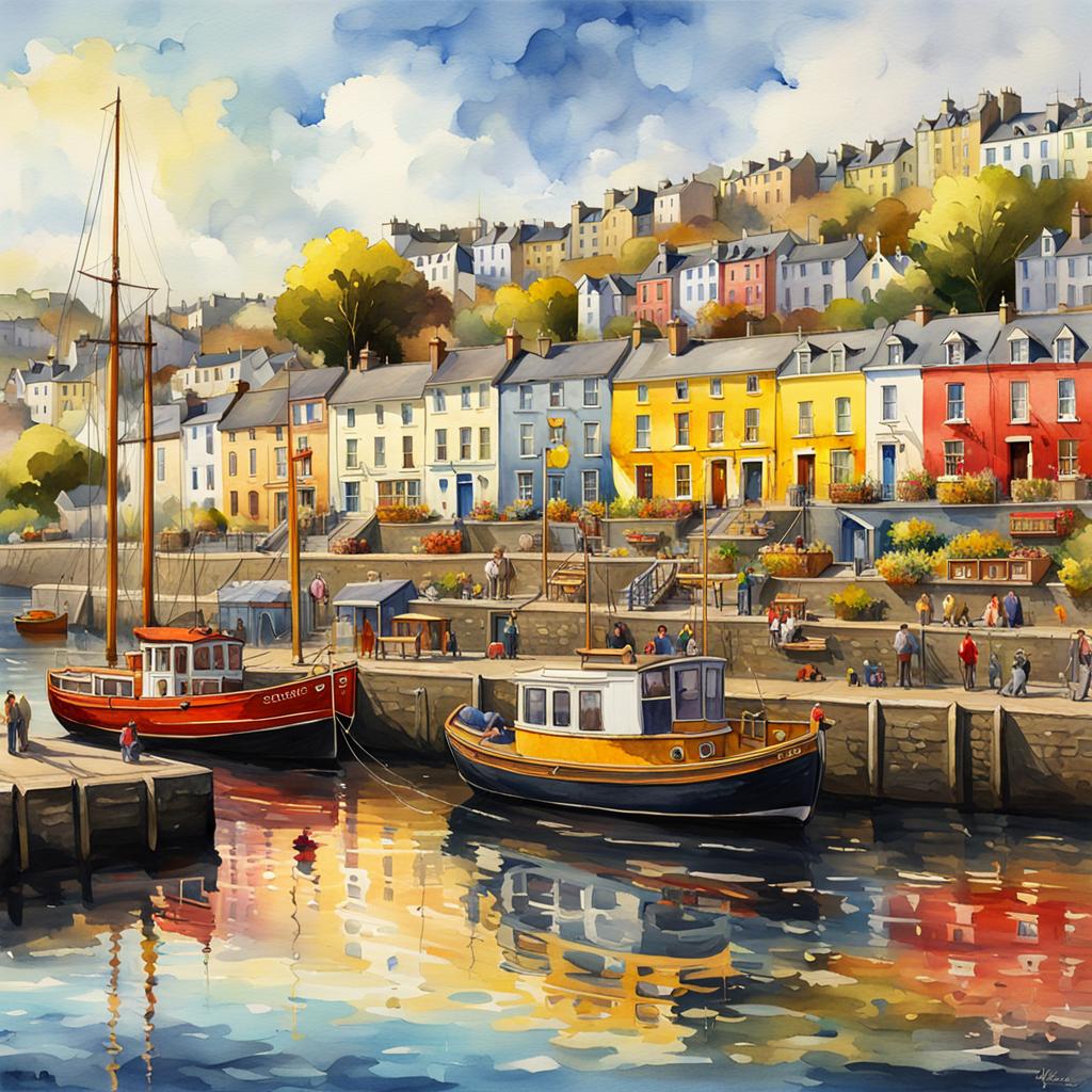 Spring Afternoon,   Cobh Harbour, Co Cork #irishart #irishartist #irishartists   #irishartforsale #irishartcollectors #irishartgalleries #irishlandscapes   #irishlandscapesketch #nftdealer #nftinvestor #nftinvestors #nftart   #nftartist #nftcommunity #nftcollector #nftcollectors