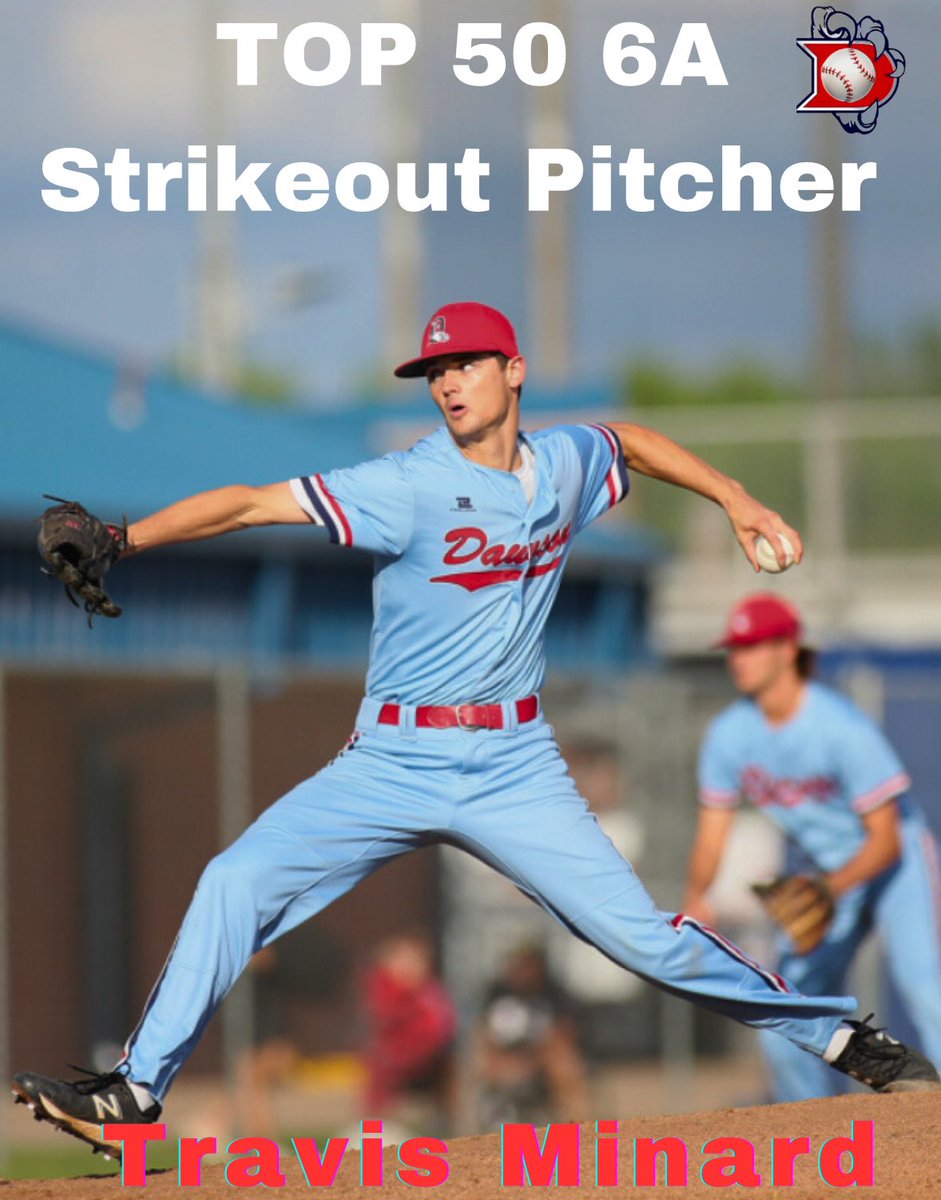 DawsonEaglesBaseball (@dawson_baseball) on Twitter photo Congratulations to SR <a href="/minard_travis/">Travis Minard</a> on being named a 6A Top 50 strikeout pitcher!!!
This Leftie has had himself a season 🦅⚾️
<a href="/C2_Baseball/">Texas Twelve - Bay Area</a> <a href="/BlinnBaseball/">Blinn College baseball</a> Congratulations to SR <a href="/minard_travis/">Travis Minard</a> on being named a 6A Top 50 strikeout pitcher!!!
This Leftie has had himself a season 🦅⚾️
<a href="/C2_Baseball/">Texas Twelve - Bay Area</a> <a href="/BlinnBaseball/">Blinn College baseball</a>