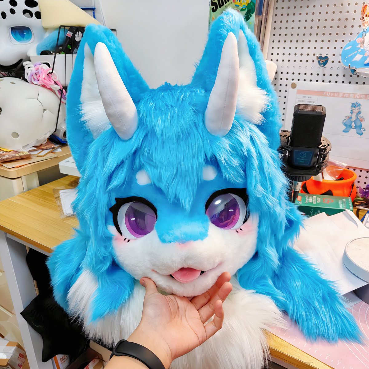 Blu_Ylong's tweet photo. 脑袋制作完成! https://t.co/bbrdr2pm2a