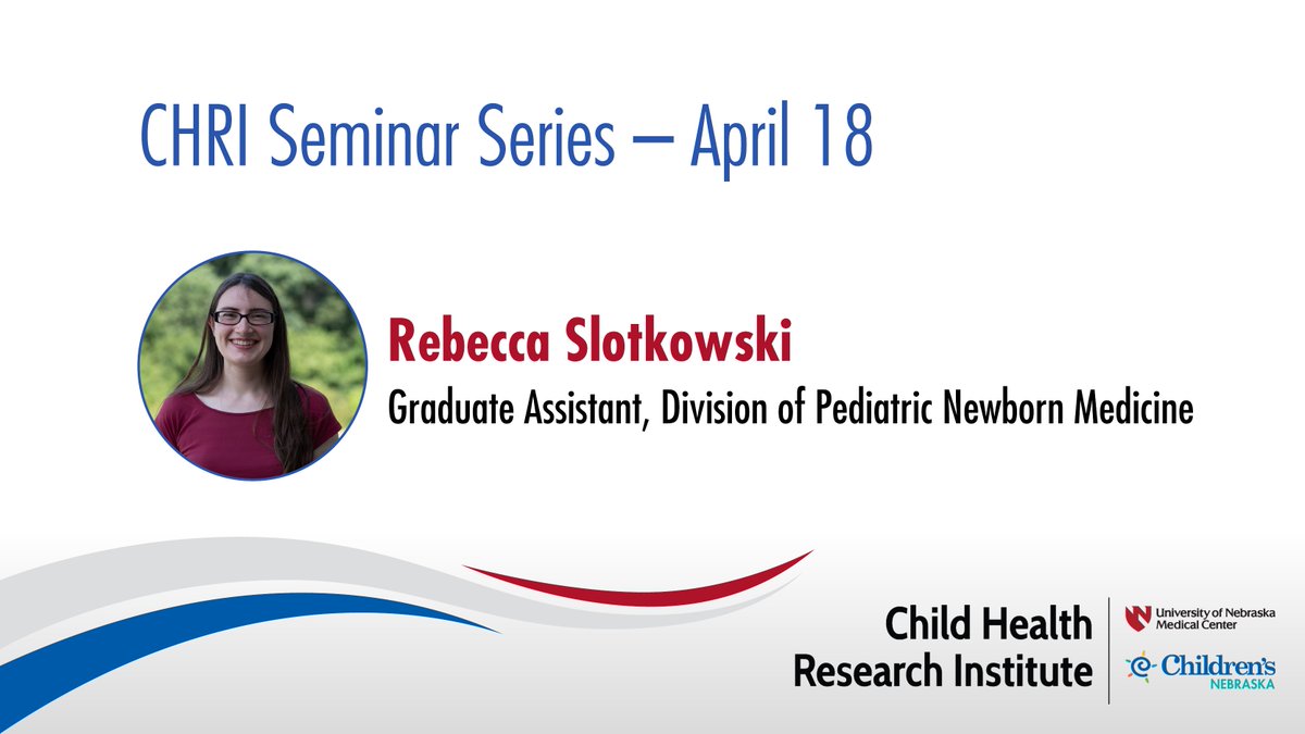 At our Seminar Series talk tomorrow, Rebecca Slotkowski's will discuss Bioactive Polyunsaturated Acid Metabolites in Placental Samples and the Association with Infant Growth. #metabolites unmc.edu/chri/news/semi…