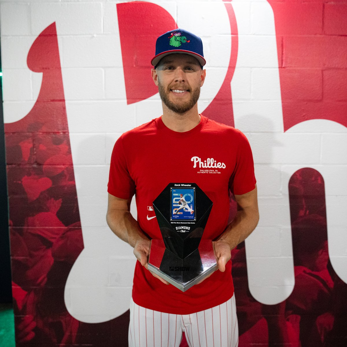 Phillies's tweet photo. Congratulations to Bryce, Trea and Wheels, our @MLBTheShow Diamond Club members! 🎮 https://t.co/82JKPVgEVZ