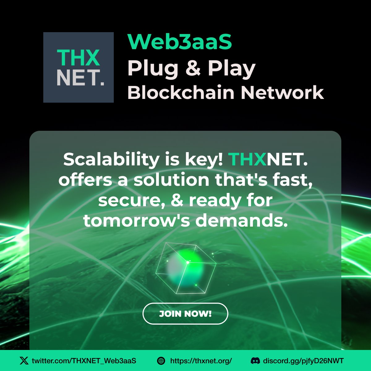 THXNET_Web3aaS's tweet photo. Scalability is key! THXNET. offers a solution that's fast, secure, &amp; ready for tomorrow's demands. 

👋Say goodbye to network issues. 💼🚀 #THXNET #Blockchain https://t.co/5iV9WYPadg