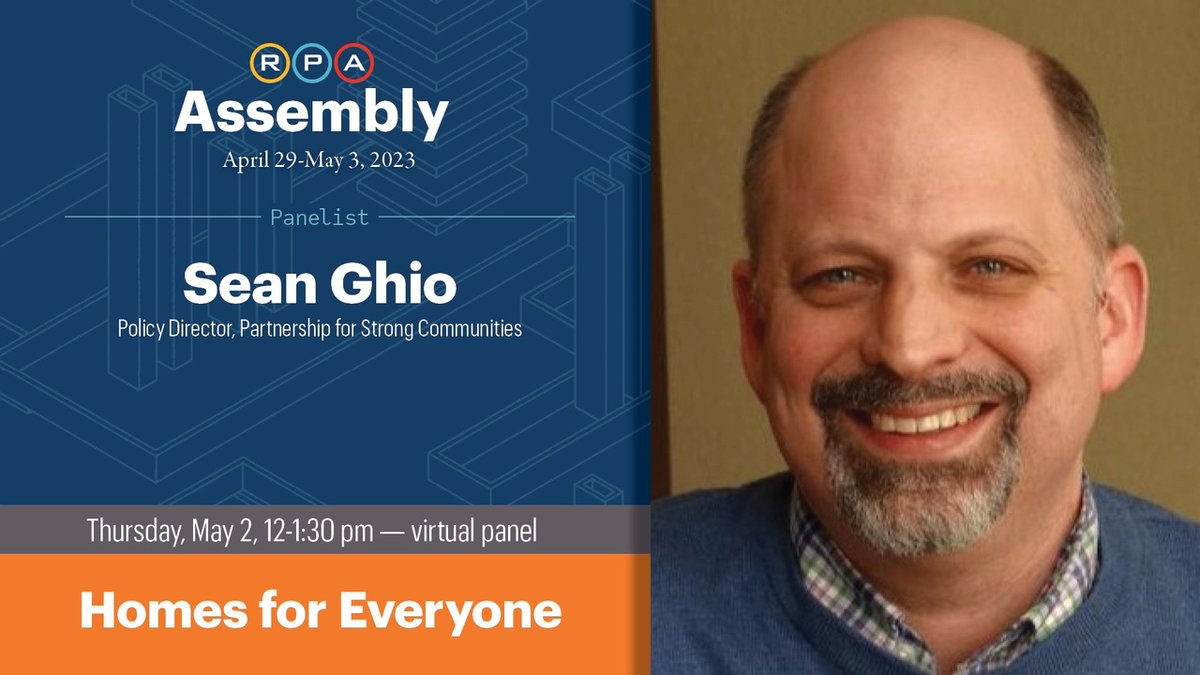 Two weeks from today! The Partnership's Sean Ghio will join the @RegionalPlan housing panel for this year's  #RPAAssembly 🏡 

📆 Thursday, May 2, 2024, 12pm
To register: bit.ly/4aBSWl7

#HereForHousing