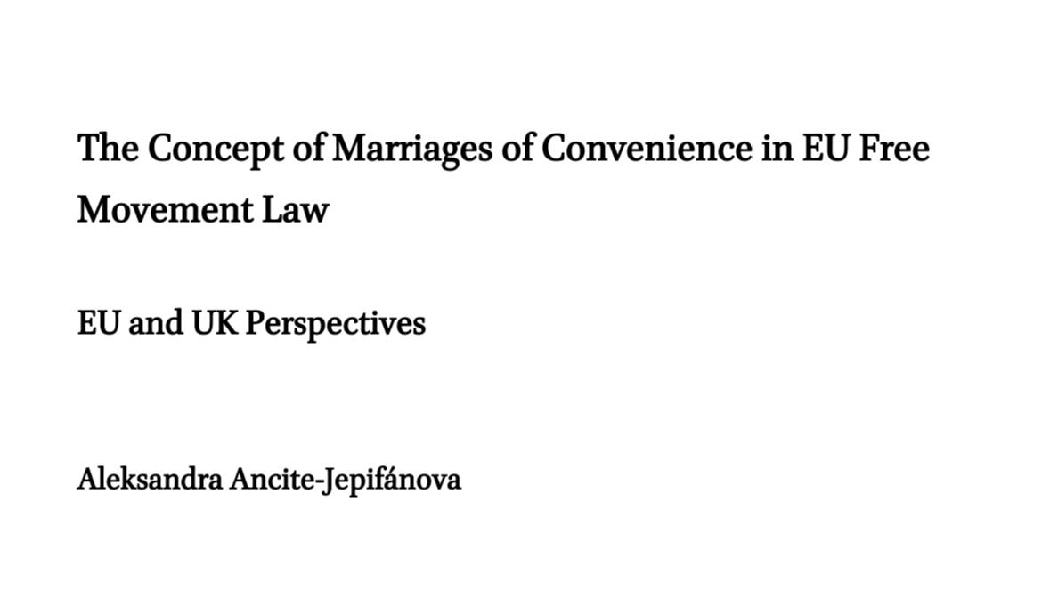 I still can’t believe it but I have finally (!) submitted the full draft of my book manuscript to the publisher. It explores the (very problematic) concept of marriages of convenience in EU free movement law & UK law, both pre- and post-Brexit.