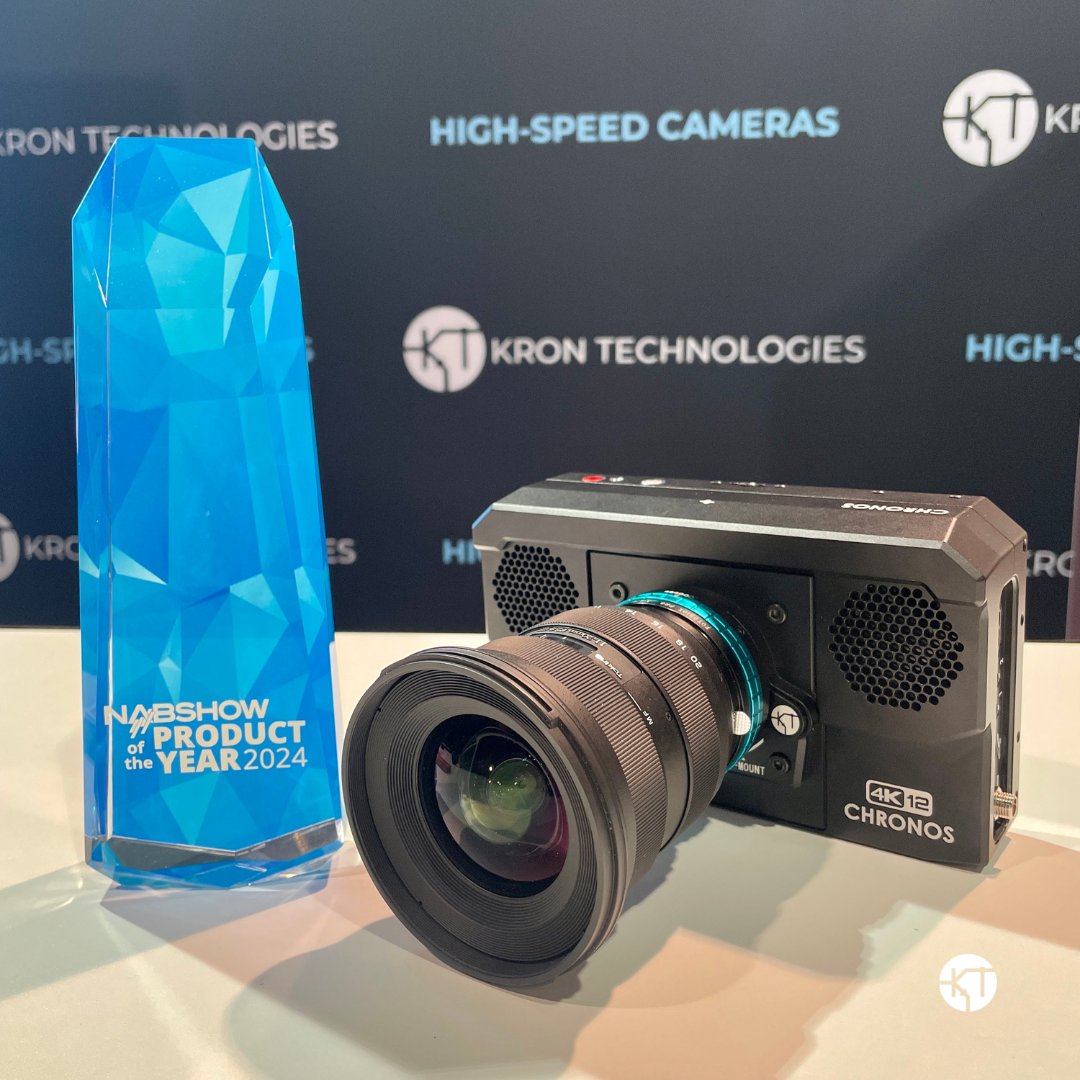 Exciting news! Chronos 4K12 High-Speed Camera won the #NAB Product of the Year award in the #Camera category! 📷🏆🎉

Thank you to all of you for your ongoing encouragement and support! Check out the article for more details - shorturl.at/qx068

<a href="/NABShow/">NAB Show</a> #NABShow #NAB2024