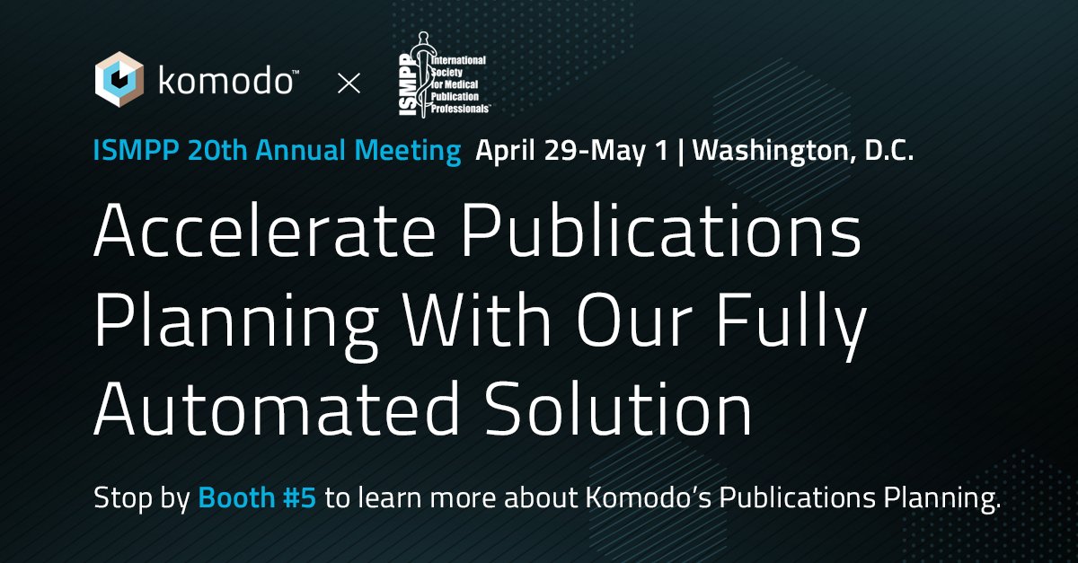 KomodoHealth's tweet image. Going to #ISMPPAnnual2024? Stop by booth 5 to see why #MedicalAffairs teams are choosing Komodo Publications Planning, a flexible, user-friendly, and compliant publications platform that is accelerating crucial scientific advances:  komodohealth.com/request-a-meet…