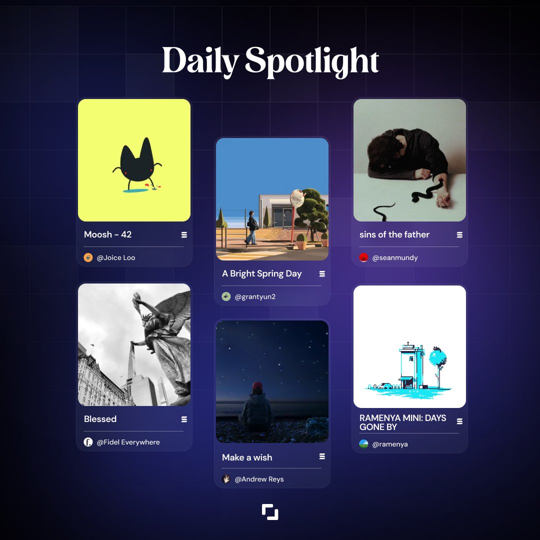 New artists are joining our Daily Spotlight and we couldn't be happier! Check out today's pieces, send love to them and share your favorite 👇