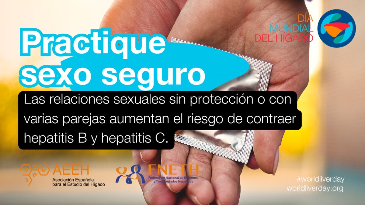 En pocas horas se celebra, por primera vez, el #DíaMundialdelHígado ❗ #FNETH te recuerda que la protección no solo evita la gestación sino también enfermedades de transmisión sexual ⤵️ ¡Cuida tu #hígado! 💪