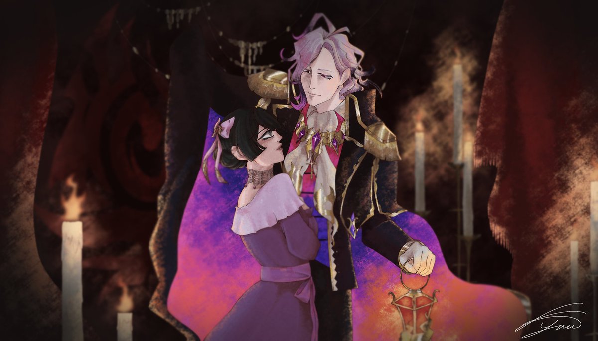 _Gankutsuo_077's tweet photo. [🌹×☕] | #EdYue || Nightfall ]

"In the cold of the fading dawn
The light in your palms is my only warmth."
-
And- Another amazing of EdYue everyone 😭🖤 ft. Dantes on count attire~ I'm so inlove with this artwork!🖤

[ 🎨: @/yuushrimpy ]
[  #yumelokalgallery #fgooc #FGO夢 ] https://t.co/Z3E1l8l0n1