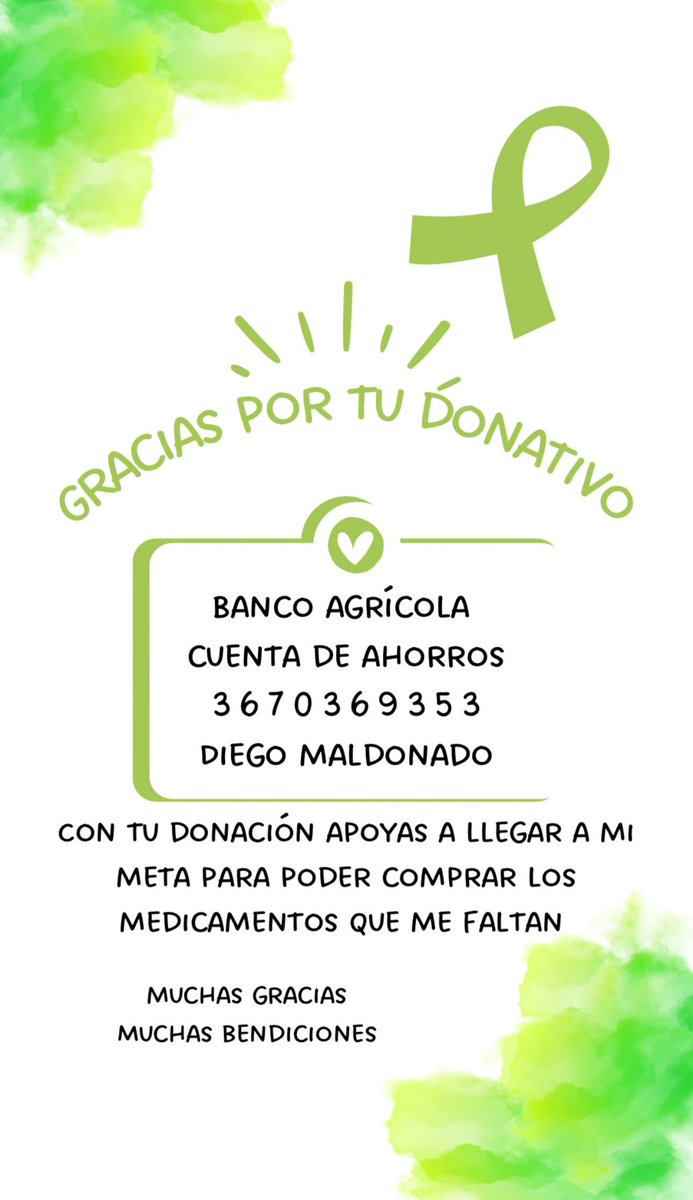 dinosafie's tweet photo. Amigos quien desea ayudar desde $1 les comparto la cuenta de Diego , un muchacho qué está luchando contra el cancer y acaba de atravesar 16 quimios , si está dentro de sus posibilidades por favor ayudemos🙏

También compartiendo esto se puede ayudar muchísimo🙏 https://t.co/eb5tQ56k6L