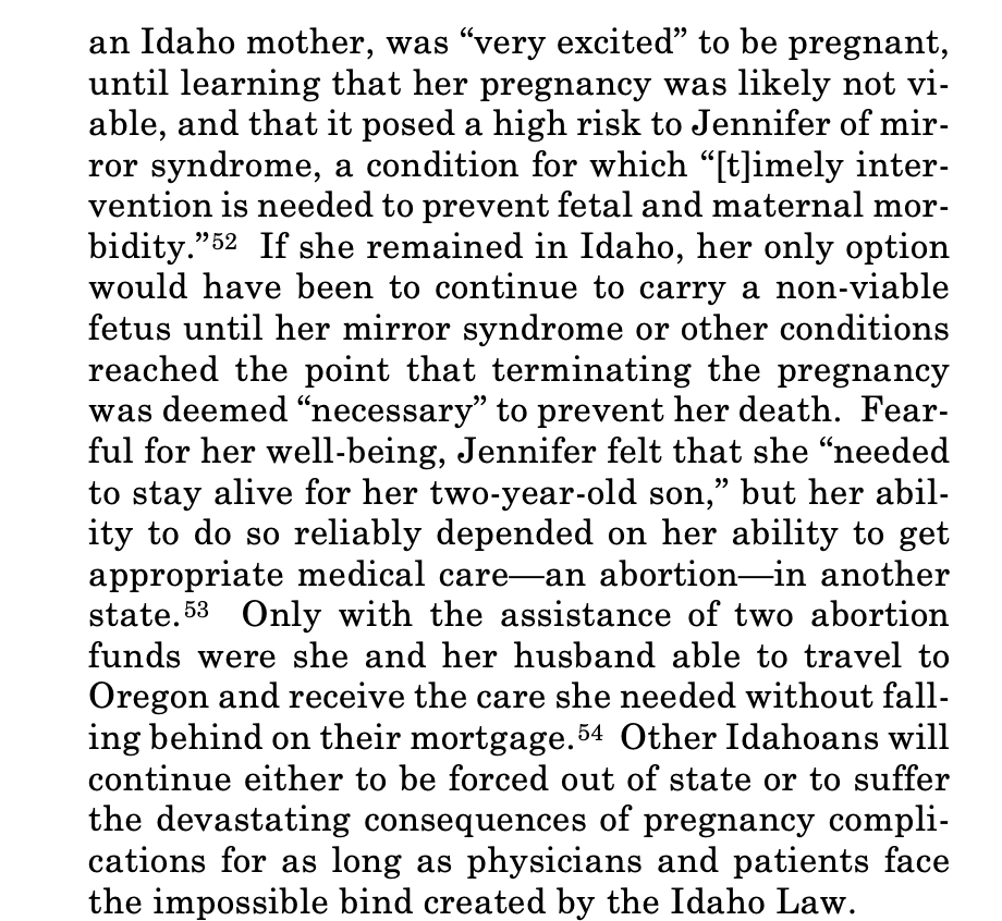 SCOTUS is preparing to make a ruling on access to EMERGENCY abortion. This is just one story from an amicus brief filed by @DemocracyFwd on behalf of a number of groups including the American Medical Association. These are the stories SCOTUS Is reading. You should too.