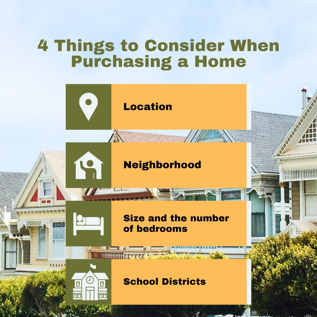4 Things to consider when purchasing a home #ClearPathLending #ClearPath #Lending #Mortgage #Refinance #HomeLoan #VALoan #purchase #home #consider #location #school #neighborhood