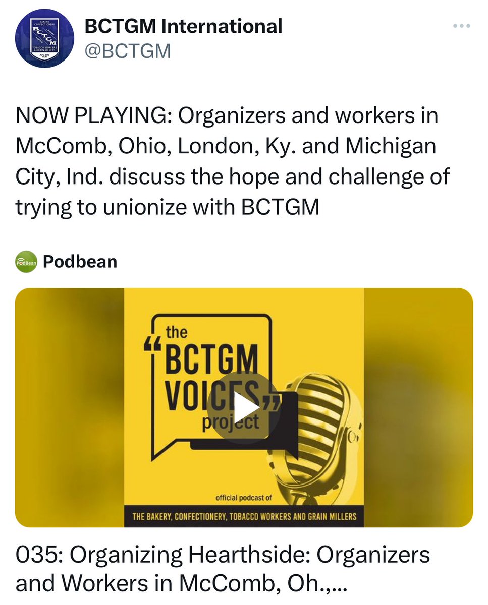 LISTEN NOW 👉 bctgm.podbean.com/e/035-organizi… #bctgmvoices #hfsworkersunited #laborradiopod #unionorganizing #unionyes #bctgmpower