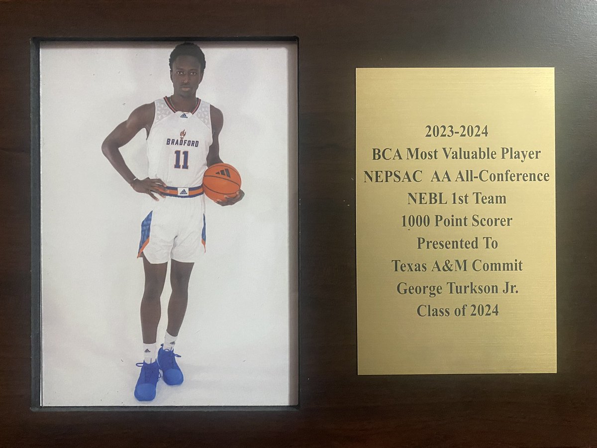Maybe we won the NEPSAC AA championship because we had the hardest playing guy in America on our team. We had Texas A&amp; M commit and 1,000 point scorer George Turkson Jr. He was the Co-MVP for BCA; 1st team New England Basketball League (NEBL), and NEPSAC AA All-Conference.
