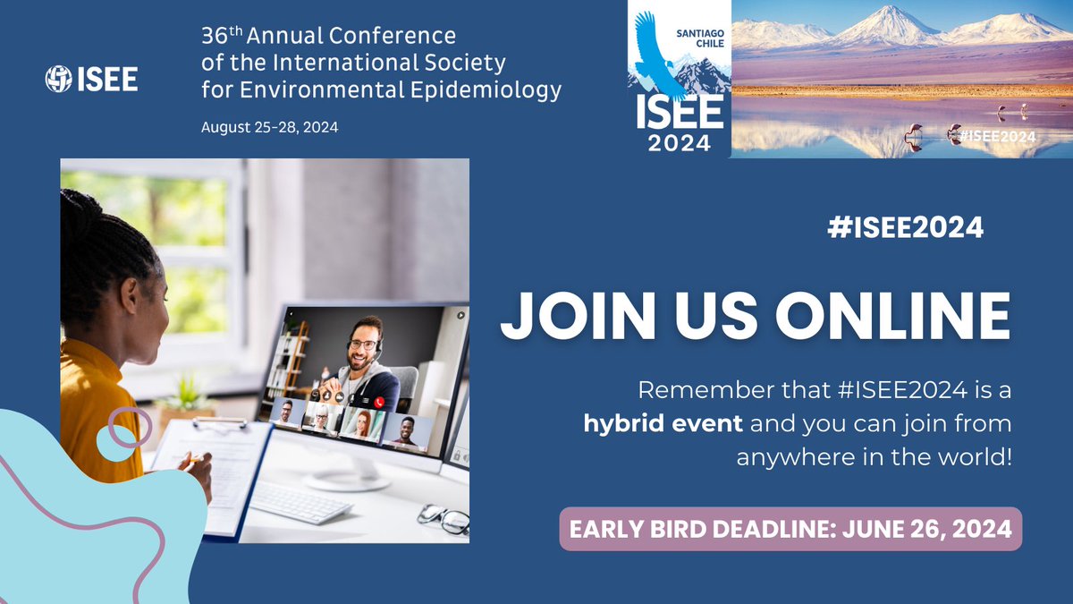 Excited to announce that #ISEE2024 is going hybrid! Join us in-person or virtually for an enriching conference experience. Connect with global experts, engage in insightful discussions, and explore new research! See you there! 🤩 bit.ly/3UmVqOY