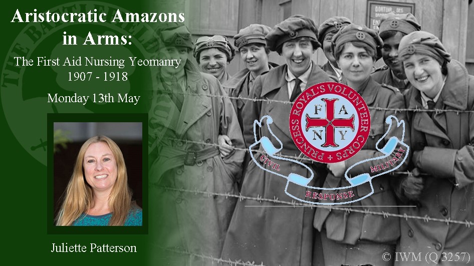 Monday 13th May 2024, 8pm. Battlefields Trust Online Lecture: Aristocratic Amazons in Arms: the First Aid Nursing Yeomanry, 1907-1918 For further details, visit: battlefieldstrust.com/event.asp?Even… For membership details, visit:battlefieldstrust.com/membership/