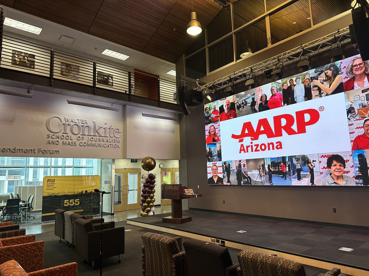 kennedydana's tweet photo. Looking forward to the @Cronkite_ASU students doing their final presentation on the partnership with @AARPArizona on celebrating our amazing volunteers. https://t.co/0CGTT2bXoa