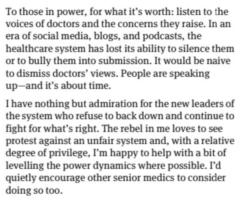 After the @NHSPracHealth defunding debacle, @parthaskar nails it in @bmj_latest 👏 Those in @DHSCgovuk, @NHSEngland & @gmcuk who like to dismiss or, worse, try to silence doctors raising concerns on social media really, REALLY need to start listening. bmj.com/content/385/bm…