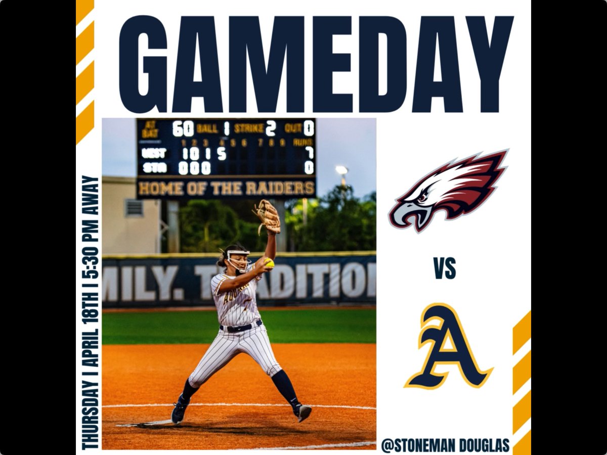 Come support the lady raiders in their last game of the season!!
🆚 Stoneman Douglas 
📍 Stoneman Douglas 
⏰ 5:30