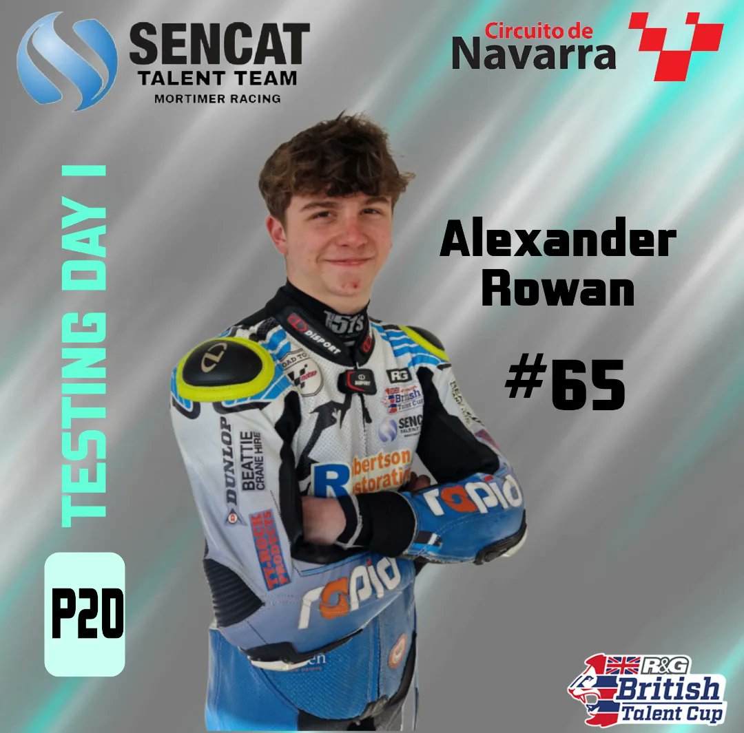 Day one of the R&amp;G British Talent Cup testing at the Circuito de Navarra is complete 👌 

We have another full day of testing tomorrow and hopefully the weather will be better! 

Our first session tomorrow is 09.00 🇪🇸 time.

Alexander Rowan Racing Lucas Brown Charlie Barnes