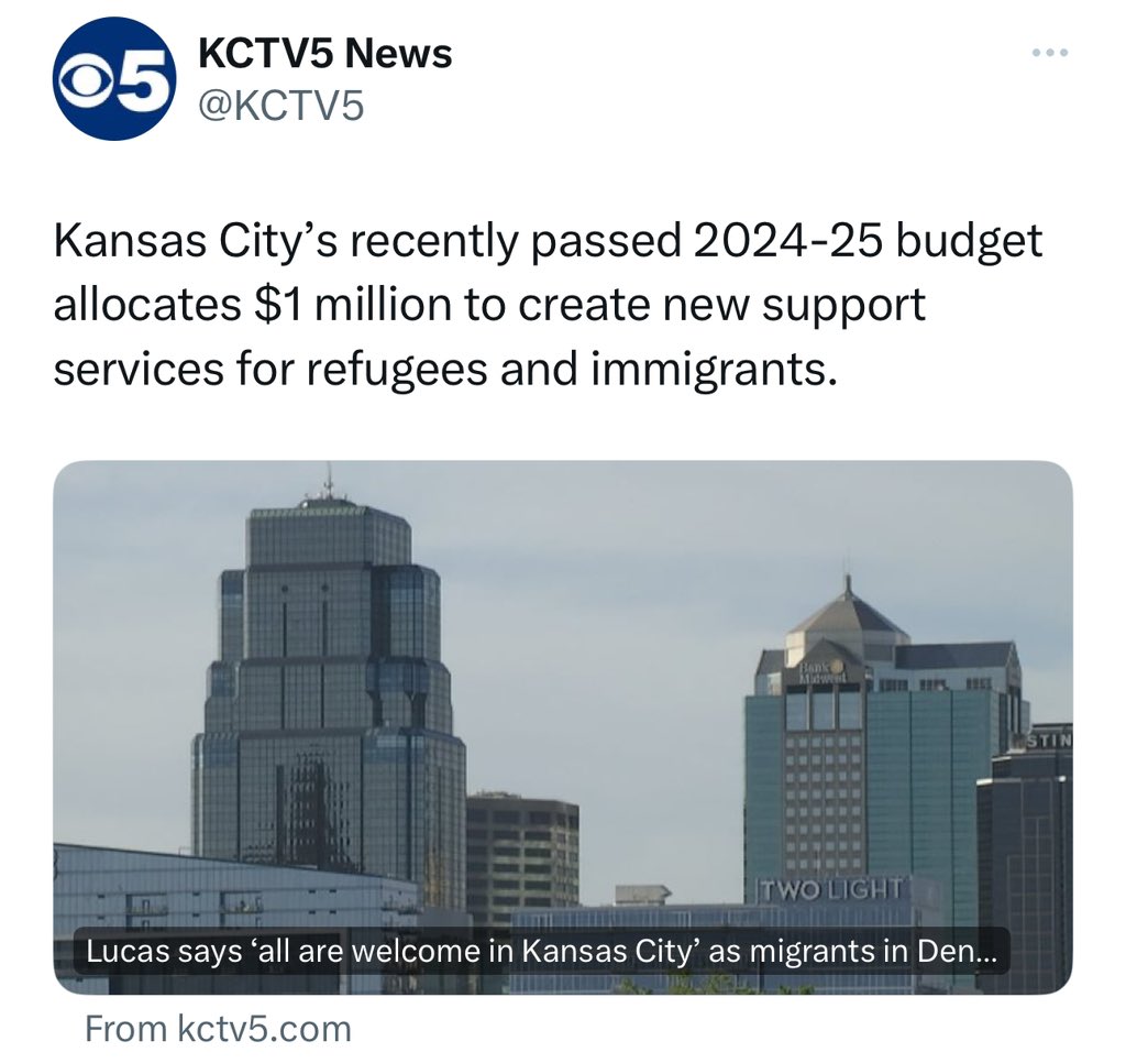 The City of Kansas City’s budget is a multibillion dollar budget—and honestly, $1 Million isn’t a lot when you look at the larger bucket of funds. It’s almost like this article below was created to whip up some of the worst views as it relates to the migrant community. ⬇️