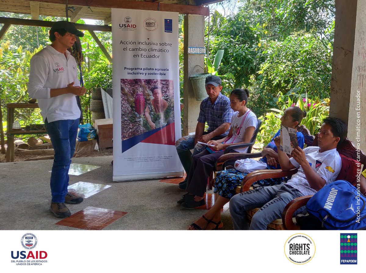 fepapdem's tweet photo. Combatimos el cambio climático con enfoque inclusivo.
@Fepapdem y @ChocolatesRights, con el apoyo de @USAIDLAC iniciamos capacitaciones técnicas a 23 familias de personas con discapacidad para la producción de cacao orgánico. #mitiguemoselcambioclimatico #cacaoorganico #inclusion https://t.co/B1A2oF1UkV