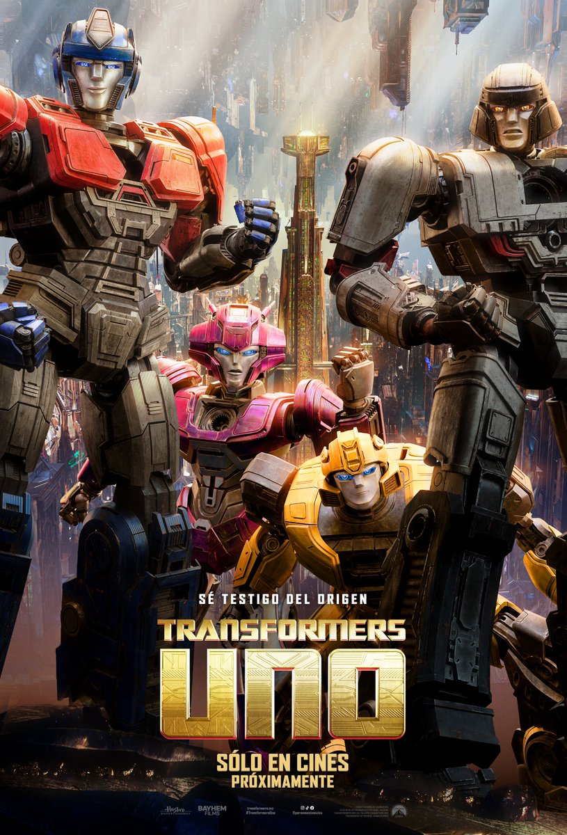 Todo #transformer tiene un origen, chequen el primer tráiler de #TRANSFORMERSUNO es lanzado como ningún otro tráiler lo ha hecho: ¡En el espacio!.youtube.com/watch?v=sj8ANC… historia no contada del origen de Optimus Prime y Megatron, enemigos jurados de Cybertron #Proximamente