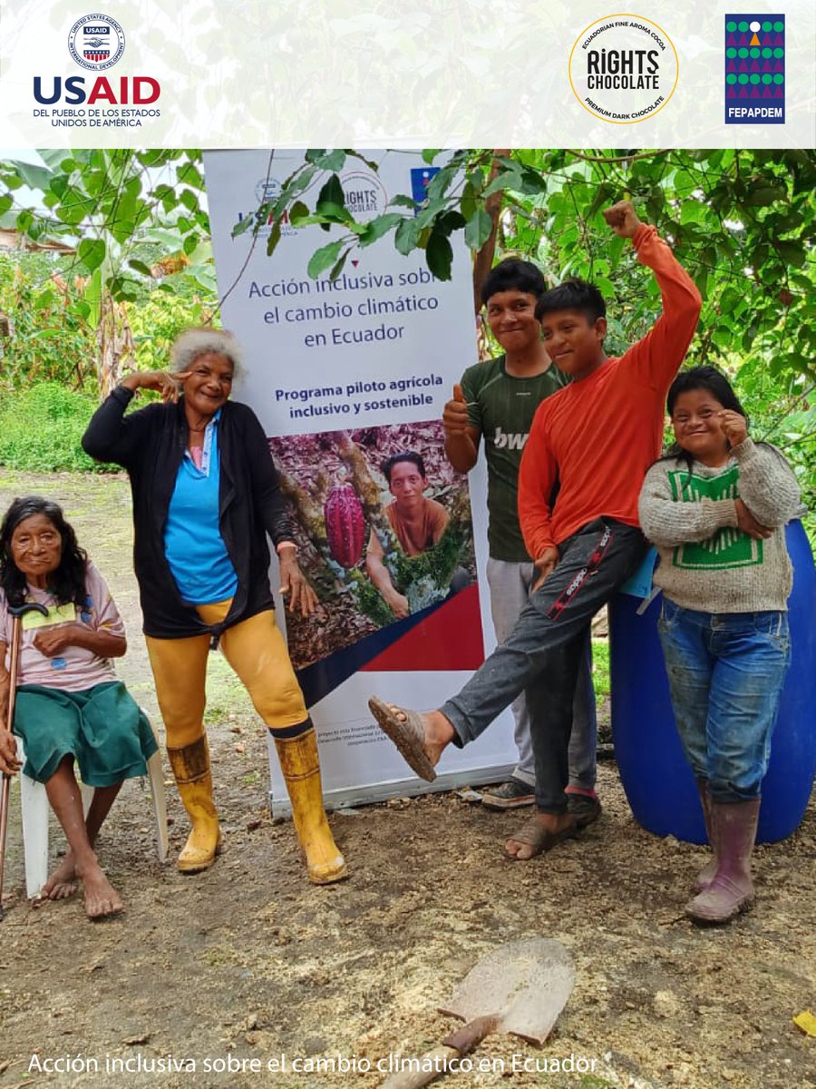 fepapdem's tweet photo. Combatimos el cambio climático con enfoque inclusivo.
@Fepapdem y @ChocolatesRights, con el apoyo de @USAIDLAC iniciamos capacitaciones técnicas a 23 familias de personas con discapacidad para la producción de cacao orgánico. #mitiguemoselcambioclimatico #cacaoorganico #inclusion https://t.co/B1A2oF1UkV
